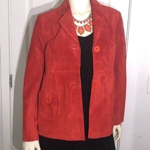 MONTERAY BAY Vintage burnt orange suede jacket